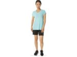 Asics top de mujer jaspeado cuello en v azul claro - Image 9
