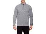 Asics top dorai con cremallera hombre brezo gris oscuro cómodo y ligero