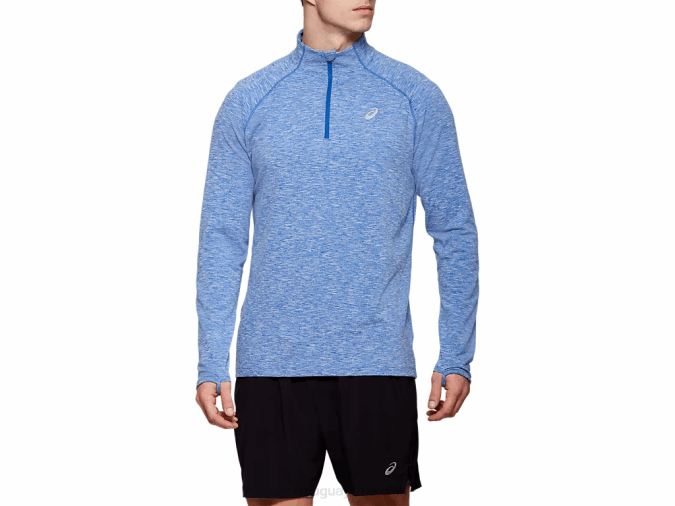 Asics top dorai cremallera hombre azul brezo ligero y cómodo - Image 1