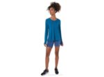 Asics top jaspeado de manga larga mujer brezo verde azulado - Image 4