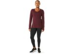 Asics top jaspeado manga larga mujer Brezo profundo Marte estilo cómodo - Image 4
