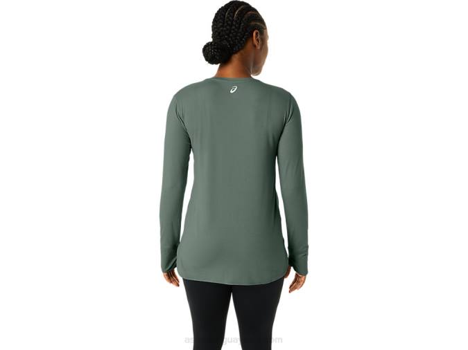 Asics top jaspeado manga larga mujer hiedra brezo estilo y comodidad - Image 2