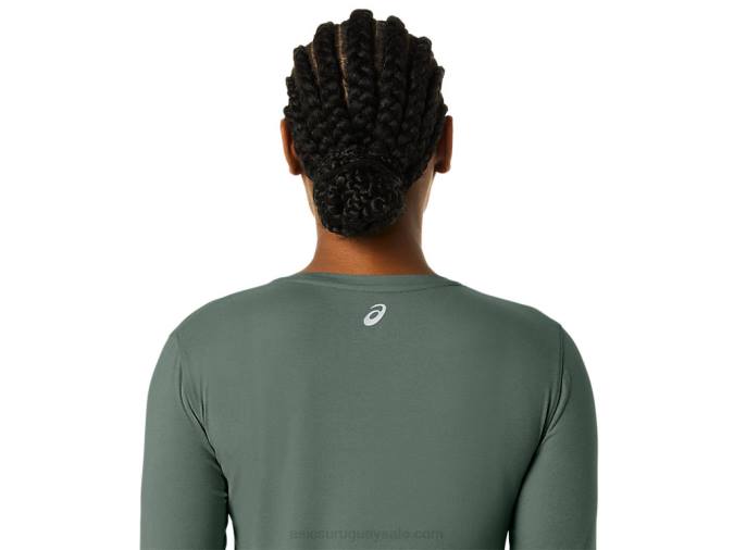 Asics top jaspeado manga larga mujer hiedra brezo estilo y comodidad - Image 4