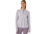 Asics top metarun manga larga cremallera mujer violeta oscuro quartz