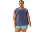 Asics top mujer cuello en v jaspeado brezo chaquetón elegante