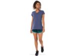 Asics top mujer cuello en v jaspeado brezo chaquetón elegante - Image 3