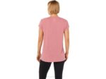 Asics top mujer cuello en v jaspeado rosa ahumado estilo moderno - Image 2