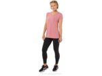 Asics top mujer cuello en v jaspeado rosa ahumado estilo moderno - Image 4
