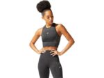 Asics top sin costuras mujer rendimiento negro estilo cómodo