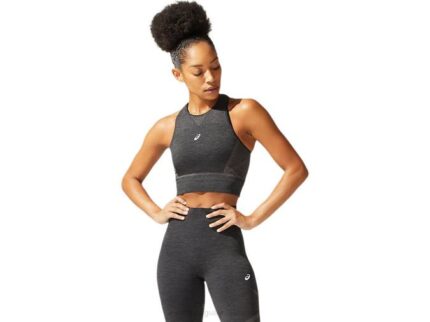 Asics top sin costuras mujer rendimiento negro estilo cómodo