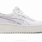 Asics toque blanco lila estilo japonés y moderno