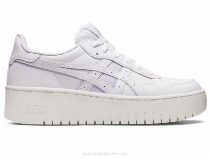 Asics toque blanco lila estilo japonés y moderno