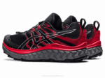 Asics Trabuco Max Zapatillas Negro Rojo Eléctrico Aventura Running - Image 3