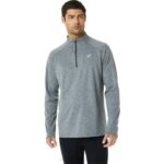 Asics tren hombre sana 1/2 zip gris oscuro estilo y confort