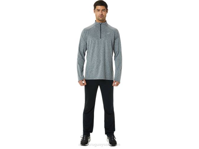 Asics tren hombre sana 1/2 zip gris oscuro estilo y confort - Image 4