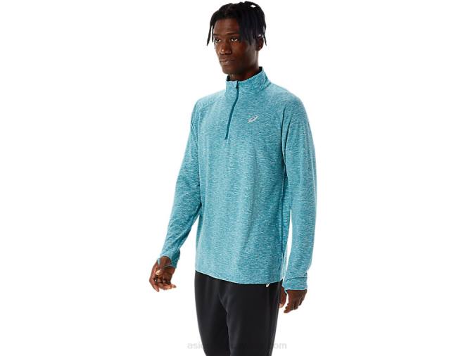 Asics Tren Hombre Sana 1/2 Zip Terciopelo Brezo de Pino - Image 3