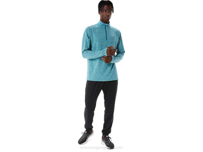 Asics Tren Hombre Sana 1/2 Zip Terciopelo Brezo de Pino - Image 4