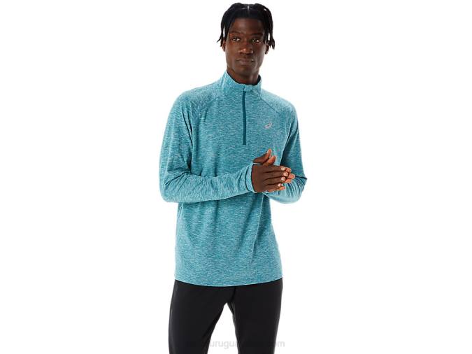 Asics Tren Hombre Sana 1/2 Zip Terciopelo Brezo de Pino - Image 1