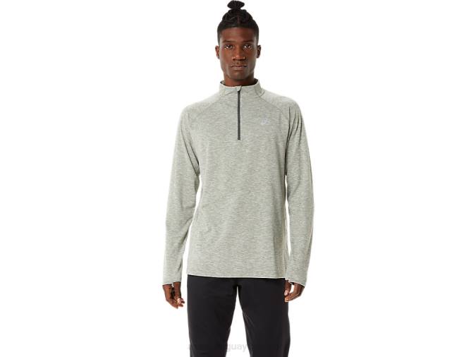 Asics Tren Hombre Sana 1/2 Zip Verde Liquen Confortable y Estiloso - Image 1