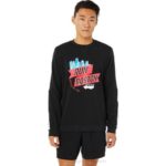Asics tripulación bos hombres rendimiento negro estilo y comodidad