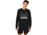 Asics tripulación de lam hombres rendimiento negro estilo y comodidad