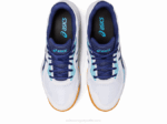 Asics Upcourt 5 Zapatillas Blanco Azul Índigo para Padel - Image 6