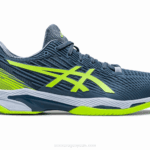 Asics velocidad de solución 2LVJ345 azul acero verde peligro rendimiento deportivo