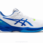 Asics velocidad de solución ff 2 zapatillas blancas y azules