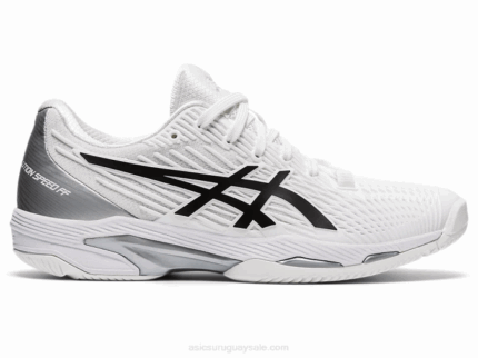 Asics Velocidad de Solución Zapatillas Blancas Negras 2023