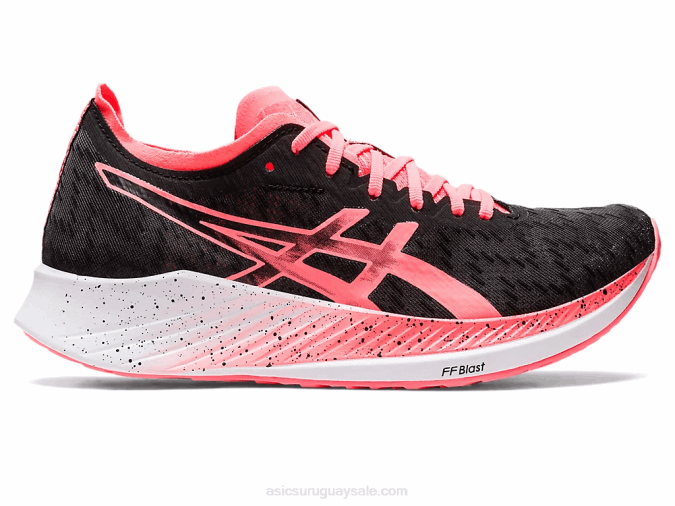 Asics velocidad mágica sneakers negro y coral ardiente - Image 1