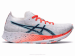Asics velocidad mágica zapatillas blancas y azules