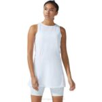 Asics vestido mujer estampado blanco gris glaciar estilo fuerte