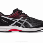 Asics zapatillas alfabetización negro rojo clásico estilo y comodidad