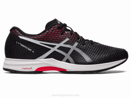 Asics zapatillas alfabetización negro rojo clásico estilo y comodidad