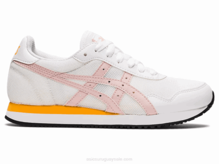 Asics zapatillas escuela primaria corredor tigre melocotón blanco jengibre