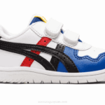 Asics zapatillas niño blanco negro diseño moderno Japón