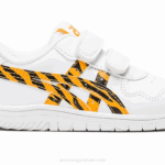 Asics zapatillas niño Japón blancas y amarillas 2LVJ4443