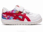 Asics Zapatillas Niños Blanco Rojo Estilo Clásico Japón