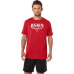 Camiseta Asics 1977 Mtn Brezo Rojo Clásica Trendy