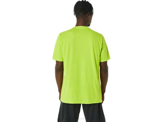 Camiseta Asics Corta Logo Lockup Color Cáscara de Limón - Image 2