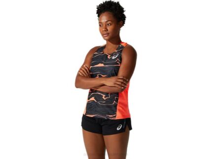 Camiseta Asics de Malla Ligera Coral para Mujer