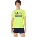 Camiseta Asics de Manga Corta Lam Ready Set II Amarillo Brillante