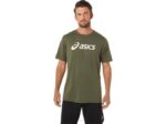 Camiseta Asics de Manga Corta Logo Lockup Color Oliva