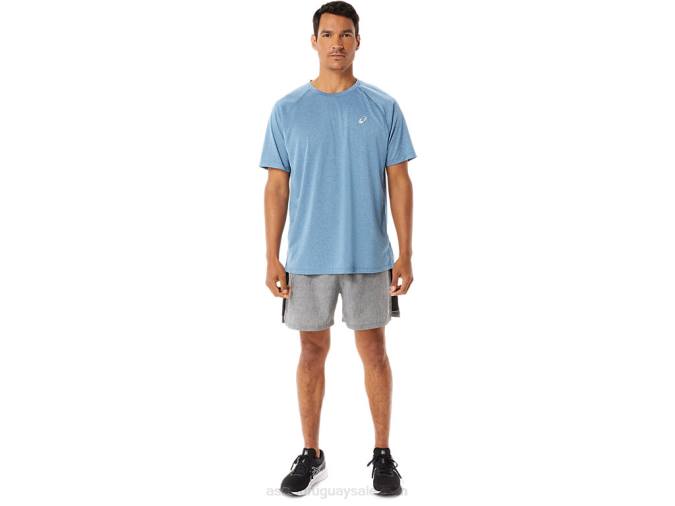 Camiseta Asics de Manga Corta Lyte Hombre Brezo Azul Comodidad y Estilo - Image 4