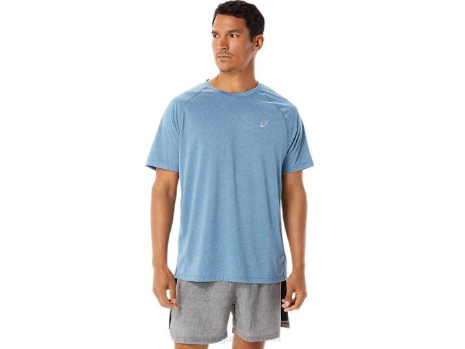 Camiseta Asics de Manga Corta Lyte Hombre Brezo Azul Comodidad y Estilo - Image 1