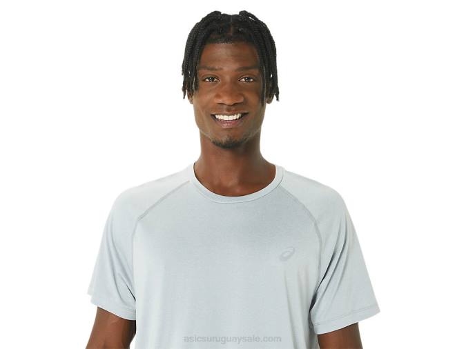 Camiseta Asics de Manga Corta Lyte Hombre Brezo Gris Claro - Image 4