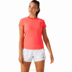 Camiseta Asics Diva Rosa con Ribetes Elegantes para Mujer