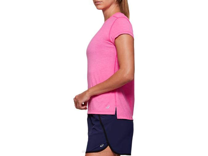 Camiseta Asics Dorai Manga Corta Mujer Brillante Brezo Rosa - Image 3