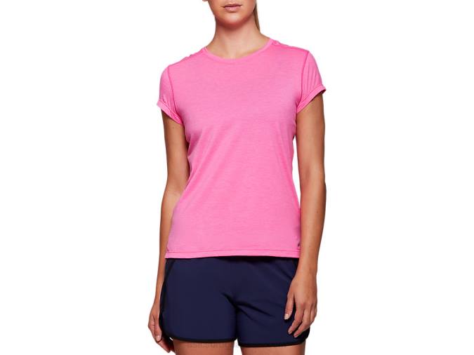 Camiseta Asics Dorai Manga Corta Mujer Brillante Brezo Rosa - Image 1