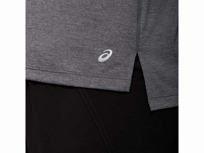 Camiseta Asics Dorai Mujer Manga Corta Gris Oscuro Fashion Fitness - Image 2